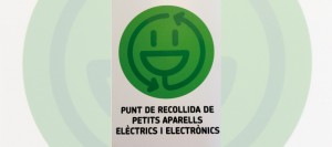 campanya recollida d'aparells elèctrics del RAEE a les botigues, per aparells de fins a 25 cm.